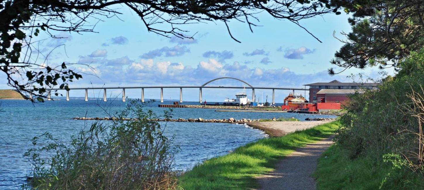 Øhavsstien sommer vue til Langelandsbroen